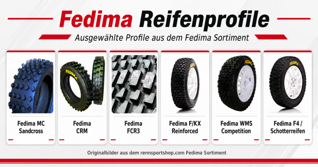 Vergleich verschiedener Fedima Autocross Reifenprofile
